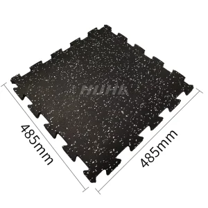 Factory Interlocking Tiles 485*485mm Size Heavy Duty Rubber Tile Red Nonslip Flooring Mat for Gym Indoor Fitness Floor