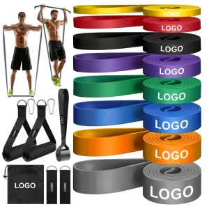 Factory Latex Resistance Bands Fitness Pull Up Running Sprint Push Up Assist Strength Training Loop Bands Customizable
