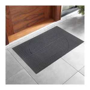 Factory Modern Washable Cushioned Anti-Slip Embossed Front Door Mat TPE/PVC Backing Custom Pattern Indoor Outdoor