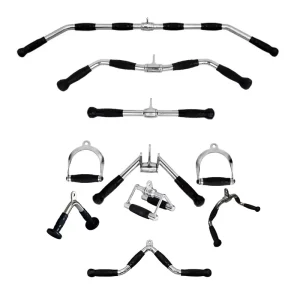Factory Multi Gym Flat Handle Grip Bar Triceps Pushdown Pulldown Bar Set