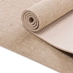 Factory Natural Rubber, Jute, Cotton, and PVC 5 mm Tear-Resistant Yoga Mat for Home Gym Fitness