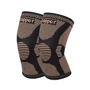 Factory Neoprene Knee Sleeve with Breathable Copper Nylon for Sports
