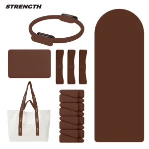 Factory Pilates Accessories Kit with Ring, Yoga Mat, Ball, Resistance Bands, Slider, Magic Circle, and Ankle Weights