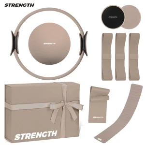 Factory Pilates Accessories Kit with Ring, Yoga Mat, Ball, Resistance Bands, Slider, Magic Circle and Ankle Weights