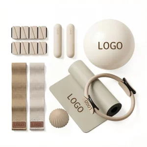 Factory Pilates Ball Accessories Set with Barbell, Ankle Weights, Silicone Dumbbell, Power Ring and Yoga Mat
