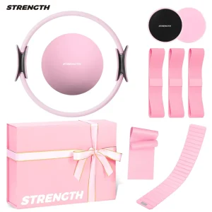 Factory Pilates Set with Ring Yoga Mat Ball Resistance Bands Slider Magic Circle and Ankle Weights