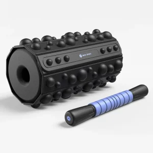 Factory Portable Three-in-One Foam Roller Set with Resistance Band, Massage Ball and Yoga Exercise Stick