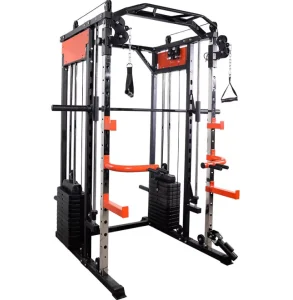 Factory Price Body Building Cable Crossover Multifunctional Power Cage Squat Rack Exercise Training Smith Machine
