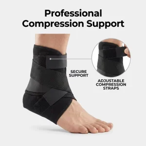 Factory Price Lightweight High Compression Adjustable Nylon Ankle Support for Ankle Injury Protection
