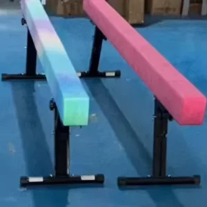 Factory Price Professional Good Quality Metal Support Elevated Balance Beam with Flannel Fabric for Athletic Training