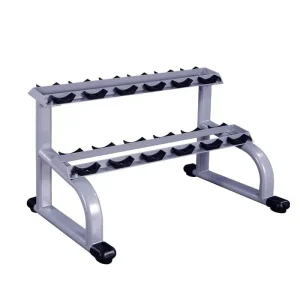 Factory Professional Commercial Fitness Equipment Gym Accessories Adjustable 6 Pairs 10 Pairs 2 Tier Dumbbell Rack