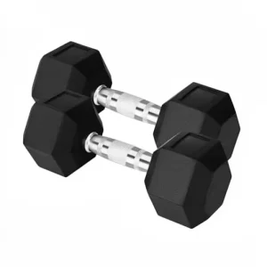 Factory Rubber Coated Cast Iron Hex Dumbbell Set 2.5kg 50kg Professional Gym Weights