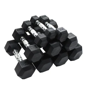 Factory Rubber Hexagon Dumbbell
