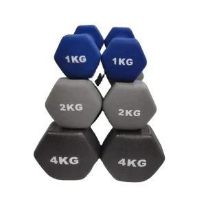 Factory Rubber Hexagonal Dumbbell Set for Weightlifting and Muscle Training
