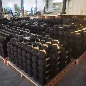 Factory Selling Gym Custom Dumbbell Manufacturer Rubber Hex Dumbell Set Free Weights Hex Dumbbell for Commercial Use