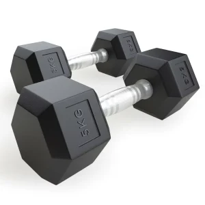 Factory Supplied Hex Dumbbell Set with Weight Plates