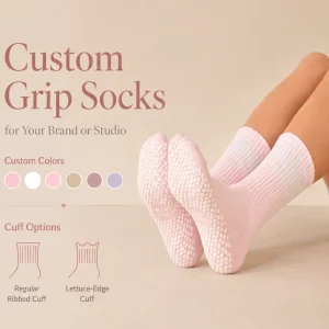Factory Supply Cotton Women’s Non-Slip Grip Yoga Pilates Socks with Custom Design and Bottom Logo