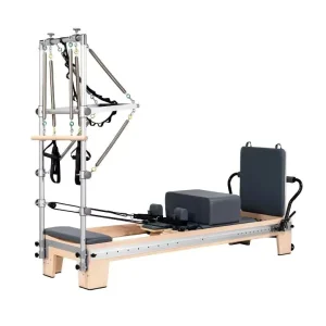 Factory Supply Custom Wood Pilates Reformer with Half Tower for Studio Training