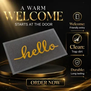 Factory Supply Entrance Door Mat Outdoor Silk Ring Toilet Anti-Slip PVC Floor Mat