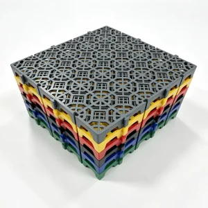 Factory Supply Heavy-Duty Eco-Friendly Plastic Grating Interlocking Garage Flooring with Anti-Skid Waterproof Surface