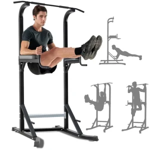 Factory Supply Home-Use Adjustable Steel Power Tower Free-Standing Pull-Up Multi-Function Station
