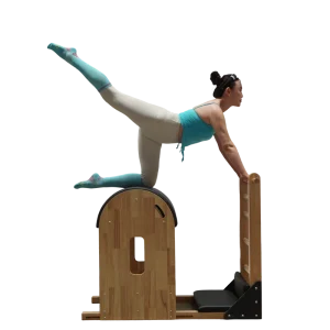 Factory Supply Maple Wood Pilates Ladder Barrel Adjustable Foot Operated Fitness Equipment