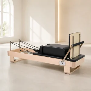 Factory Supply Maple Wood Pilates Reformer with Canadian Maple Frame and Wheels