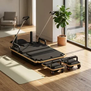 Factory Supply Portable Rubber Pilates Core Reformer Space-Saving Multifunctional Mini Yoga Equipment for Home Gym