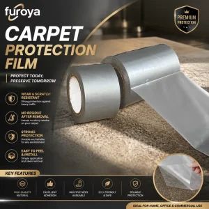 Factory Supply Soft Plain PE Carpet Protective Film Roll Temporary Floor Cover