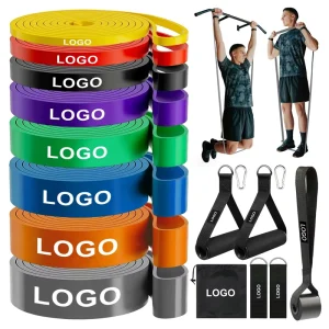 Factory TPE Elastic Exercise Resistance Bands for Pull-Up Running Sprint Push-Up Assist Strength Training Customizable