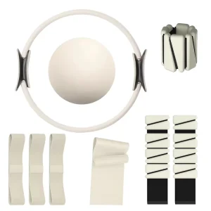 Factory Yoga Set Pilates Kit with Cream Pilates Ball and Dumbbells