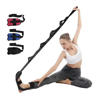 Fascia Stretcher Flexible Yoga Strap Belt Foot Stretching Band for Hemiplegia Rehabilitation Polyester Cotton