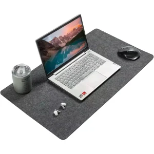 Felt Mouse Pad Custom Printing Office Desk Pad with Anti-Slip Base for Computer Keyboard