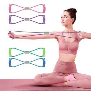 Figure 8 Tension Rope Chest Expander and Resistance Belt for Yoga and Pilates