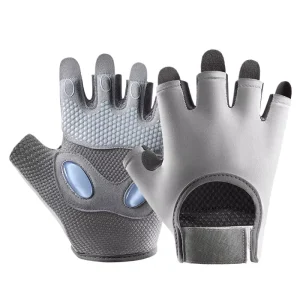 Fingerless Weightlifting Gloves with Wrist Support, Breathable Waterproof, for Gym and Bodybuilding