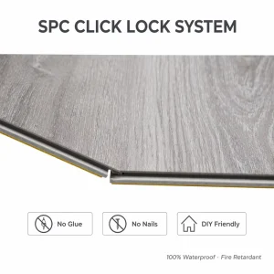 Fireproof Rigid Core Flooring, Durable SPC Vinyl Plank Flooring