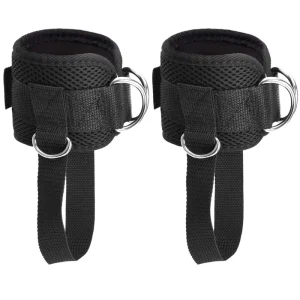 Fitness Accessories Gym Adjustable Portable Ankle Straps Buckle for Cable Manufacturer Strength Workout Ankle Strap
