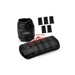 Fitness Ankle and Wrist Weights, Neoprene and Iron Sand, 1kg, Unisex, Strength Training