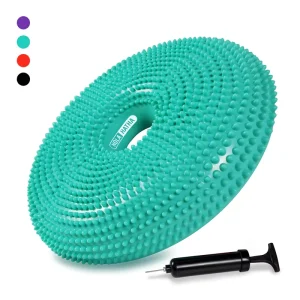 Fitness Core Balance Disc Stability Wobble Cushion with Pump