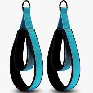 Fitness D-Ring Straps Double Loops Padded Pilates Yoga Exercise Straps