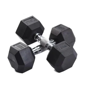 Fitness Direct Selling Gym Custom Dumbbells Rubber Hex Dumbell Set Free Weights Commercial Use