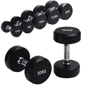 Fitness Equipment Free Weight Round Head Dumbbell Set for Home Gym