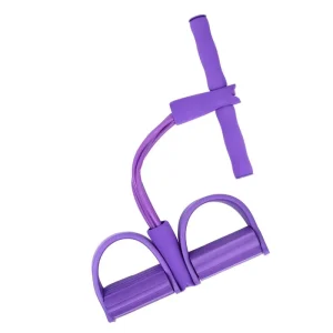 Fitness Exercise TPE Material Pull Rope Durable Purple Yoga Pull up Rope Tube Pedal Resistance Band Sit up Pull Rope