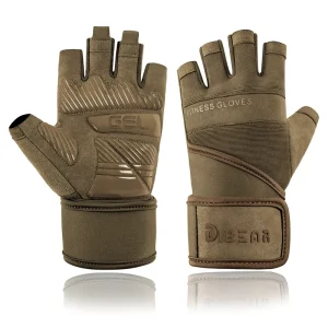 Fitness Gloves with Wrist Support Non-Slip Half-Finger Design for Dumbbell Training and Outdoor Workouts