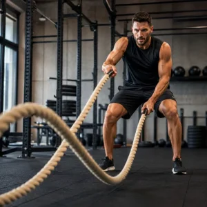 Fitness Gym Equipment Battle Rope Weight Pull Rope for Power Sled Athletic Strength Conditioning