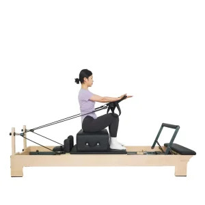 Fitness Pilates Reformer High-Density PU Cushion Maple Wood Exercise Bed