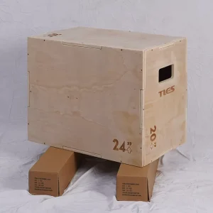 Fitness Plyometric Boxes for CrossFit Training Wooden Plyo Jump Accessory for Workout and Training Sizes 20/24/30