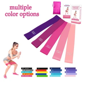 Fitness Resistance Bands Set 5 Latex Rubber Elastic Mini Loop Yoga Gym Workout Hip Bands Exercise Physio