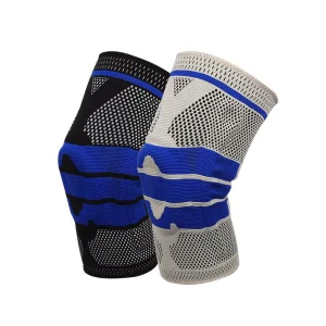 Fitness Running Cycling Patellar Knee Pad with Spring Support Thermal Protection and Silicone Body