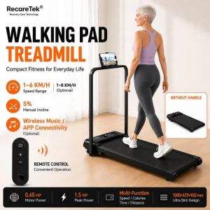 Fitness Smart Walking Pad Treadmill Exercise Equipment Indoor Running Machine Personal Cardio Trainer Aerobic Exercise Machine